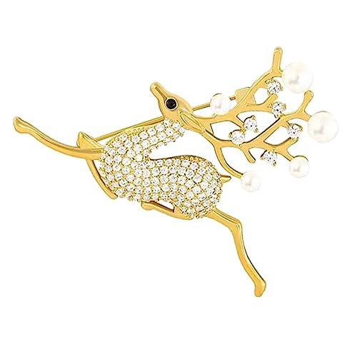 VALICLUD Deer Brosche für Damen Kreative Reversnadel im Süßen Reh Design für Kleidung Taschen und Schals Perfektes für Weihnachten Geburtstage und Besondere Anlässe von VALICLUD