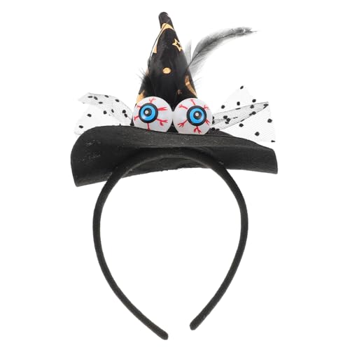 VALICLUD Hexenhut Stirnband Für Halloween Cosplay Party Requisiten Dekoration Mit Augapfel Design Haarband Für Damen Gruselige Kopfbedeckung Haaraccessoires von VALICLUD