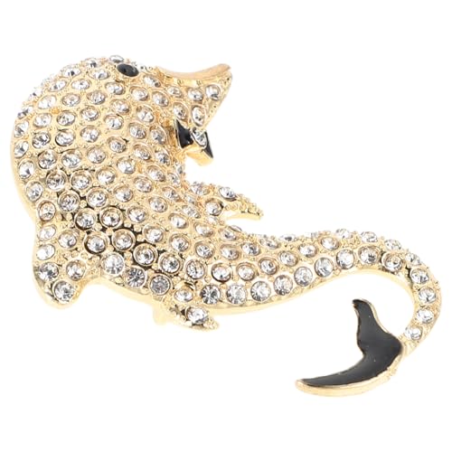 VALICLUD Delfin-brosche Für Frauen Und Männer Mit Strasssteinen Tier-schmuck-brosche Aus Legierung Für Mäntel Anzüge Pullover Und Revers von VALICLUD