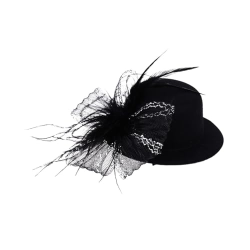 VALICLUD Delikate Haarspange Mit Hut-design Stilvolle Haaraccessoires Für Partys Und Bankette Schwarze Haarbarrette Für Frauen Und Mädchen von VALICLUD