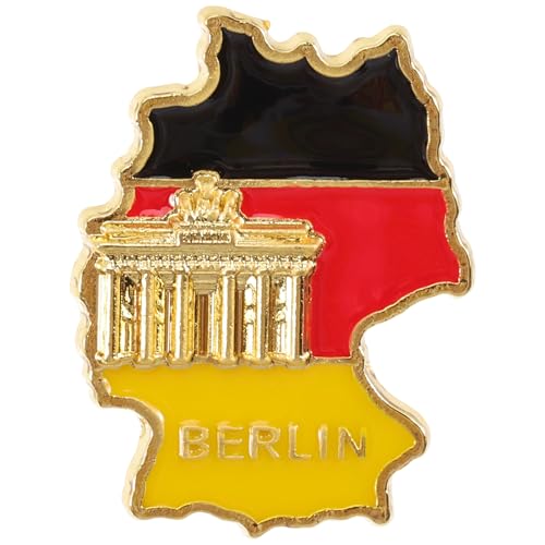 VALICLUD Deutschlandfahnenbrosche Brosche Für Männer Trendiger Schmuck Deutschland Flagge Modeschmuck Anstecknadel Metallschilder Patriotischer Schmuck Fahnennadel Revers Legierung Hut Mann von VALICLUD