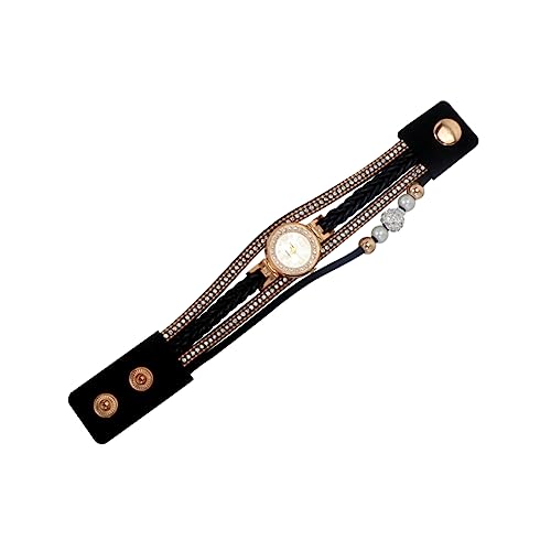 VALICLUD Damen Armbanduhr Strass Quarz Schwarz Mit Kette Modische Handgelenkdekoration Für Frauen Langlebiges Design Einzigartiges Armband Als VALICLUD Damen Armbanduhr Strass Quarz Schwarz Mit Kette Modische Handgelenkdekoration Für Frauen Langlebiges Design Einzigartiges Armband Als von VALICLUD