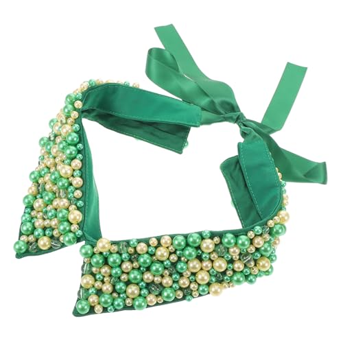 VALICLUD Dicky Collar Woman Grün Verzierter Abnehmbarer Kunstkragen Für Damen – Bequemes Verstellbares Krawattendesign Falscher Dickey Für Kleider von VALICLUD