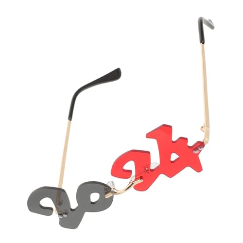 VALICLUD Digital Party Sonnenbrille Unisex Festival Brille für Silvester Karneval Robuste Uv Schutz Brille und Rot für Erwachsene Partynächte von VALICLUD