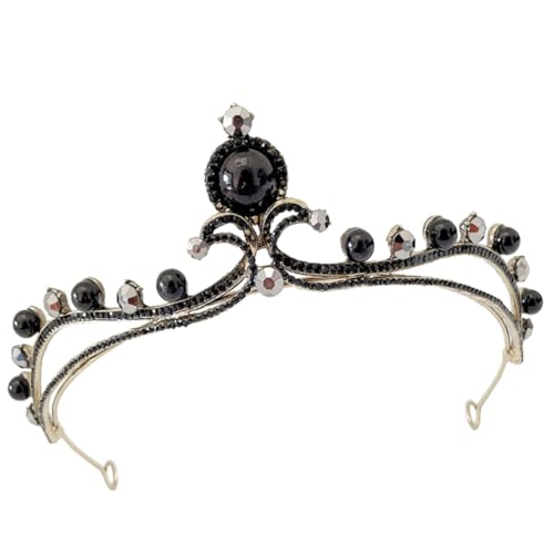 VALICLUD Dinner -Kleid -Haarzubehör Krone Braut für Frauen Tiaras Party-Kopfbedeckungen für Damen Hochzeit Stirnband Strassstirnband Strass Tiara Zinklegierung Black VALICLUD Dinner -Kleid -Haarzubehör Krone Braut für Frauen Tiaras Party-Kopfbedeckungen für Damen Hochzeit Stirnband Strassstirnband Strass Tiara Zinklegierung Black von VALICLUD