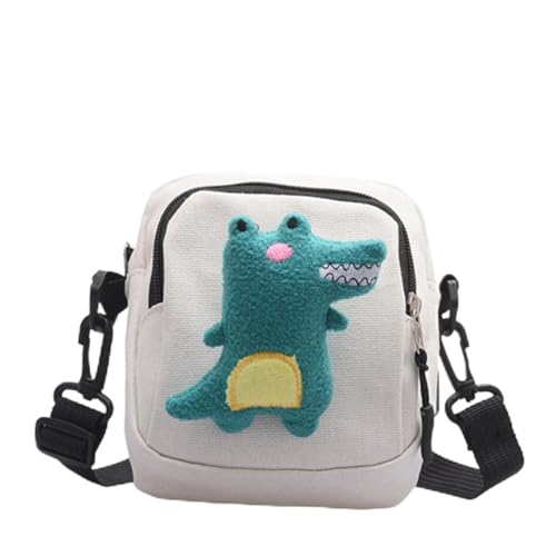 VALICLUD Dinosaurier Design Kleine Damen-Tasche Canvas Für Handy Aufbewahrung Als Umhängetasche Oder Schultertasche Mit Kuriertasche Funktion von VALICLUD
