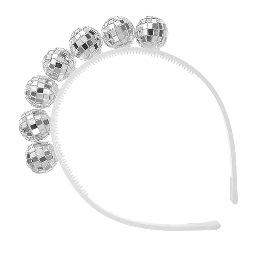 VALICLUD Disco Ball Haarreif Dekoratives Stirnband Für Partys Retro Glitzer Haarband Für Kostüm-accessoires Für Festivals Und Fotoshootings Leicht Und Rutschfest von VALICLUD