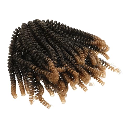 VALICLUD Distressed Butterfly Locs Häkelhaar Synthetische Twist Zöpfe Kurzes Afro Spring Twist Gradient Flechthaar für Frauen mit Natürlichem Look Einfacher Installation und Sicherem Sitz von VALICLUD