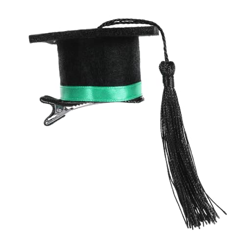 VALICLUD Doktorhut Haarnadel Kappe Abschlusshüte Planke Mini Abschluss Kleid Haarschmuck für Damen Haarspangen Mädchen Mini-Hut-Haarnadel Mädchen Haarzubehör Eisen Green von VALICLUD