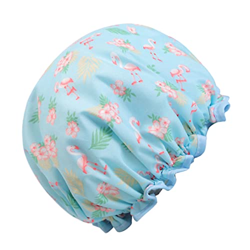 VALICLUD Wasserdichte Duschhaube Doppellagig Olivegrün Schützt Haar Vor Nässe Beim Duschen Kochen Spa Leicht Für Damen Badehut Duschmütze Küchenhut von VALICLUD