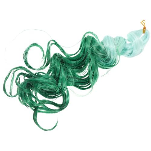VALICLUD Dreadlock-extension Perücke Grün Für Patrick's Day Wellenförmige Lockige Haarverlängerung Hochwertigem Kunsthaar Für Partys Und Cosplay-events von VALICLUD