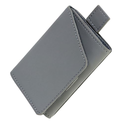 VALICLUD Dreifach Faltbare Herren Geldbörse aus Pu Material Outdoor Kartenetui Tragbare Kreditkartenhalter Kompaktes Weiches Portemonnaie für Bank Id Karten Graues Kartenorganizer Zubehör von VALICLUD