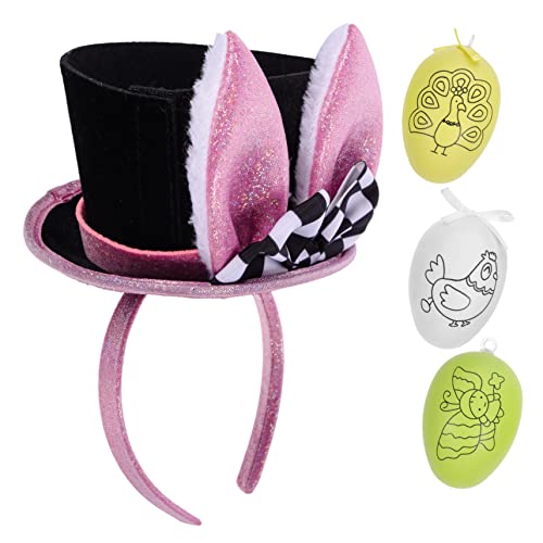 VALICLUD Stirnband Mit Häschenohren Cosplay Requisite Haarschmuck Mit Kaninchendesign Partyschleife Für Junge Mädchen Kopfbedeckung Für Kostümbälle Osterhasen-stirnband Haarreif Für Fotos u von VALICLUD