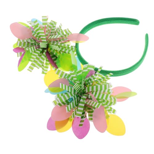 VALICLUD Easter Party Headband Mit Gestreiften Pom Poms Vielseitiges Kostümzubehör Für Mädchen Und Erwachsene Für Fotoshootings Und Festliche Anlässe von VALICLUD