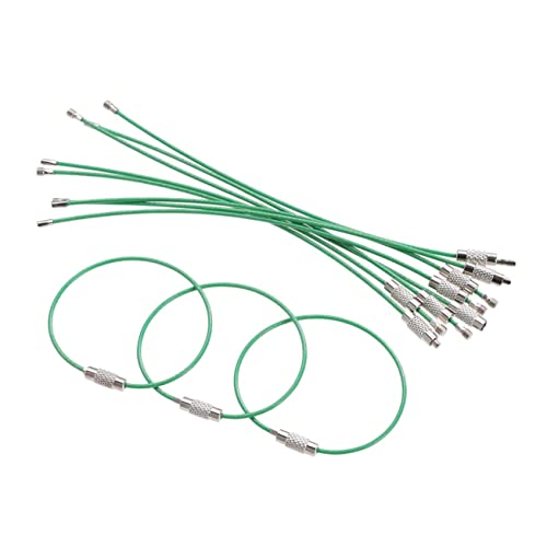 VALICLUD 10stücke Edelstahl Draht Schlüsselringe Schlüsselanhänger Luggage Tags Grün Für Gepäck Schlüssel Und Id-Tags Robust Und Langlebig von VALICLUD