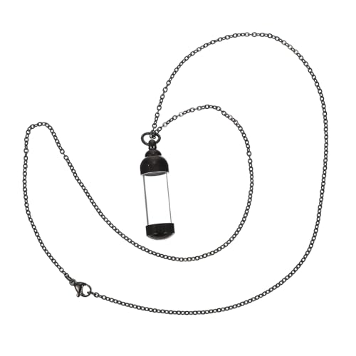 VALICLUD Edelstahl Glas Asche Urne Anhänger Halskette zum Öffnen Leicht Robust Großes Erinnerungsstück für Damen und Herren Einzigartiger Gedenkschmuck mit Transparenter Flasche VALICLUD Edelstahl Glas Asche Urne Anhänger Halskette zum Öffnen Leicht Robust Großes Erinnerungsstück für Damen und Herren Einzigartiger Gedenkschmuck mit Transparenter Flasche von VALICLUD