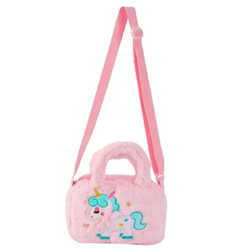 VALICLUD Einhorn-Tasche Tasche für Mädchen Design-Tasche Umhängetasche Handtaschen Cartoon-Geldbörse Tasche im Einhorn-Design kleines Mädchen Geschenk Aufbewahrungstasche Plüschtasche Damen von VALICLUD