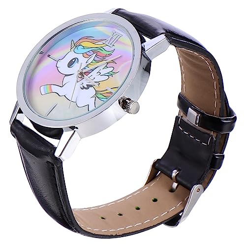 VALICLUD Einhorn Damenuhr Quarz Uhr mit Verstellbarem Armband Freizeit Armbanduhr für Frauen Cartoon Design Handgelenksdekoration Präzises Quarzwerk von VALICLUD