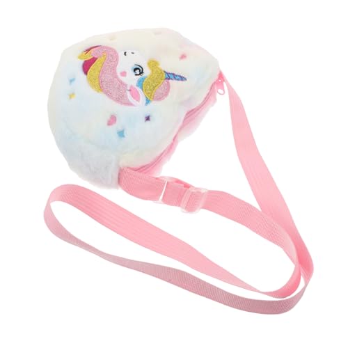 VALICLUD Süße Handtasche Für Teenager-mädchen – Kinder-umhängetasche Plüsch-mini-Rucksack Mit Herz-Design von VALICLUD