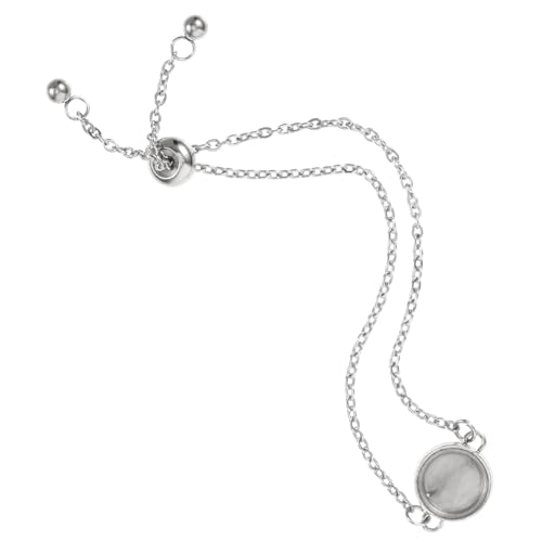 VALICLUD Einstellbares Edelstahl Armband Damen mit Mini Glasflasche Charm Unisex Schmuck für Hochzeit Party und Alltag Verstellbare Stilvoll und Hautfreundlich von VALICLUD