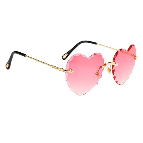 VALICLUD Einzigartige Sonnenbrille in Herzform Randlos Für Partys Fotos Stilvoll Und Bequem Für Den Täglichen Gebrauch von VALICLUD