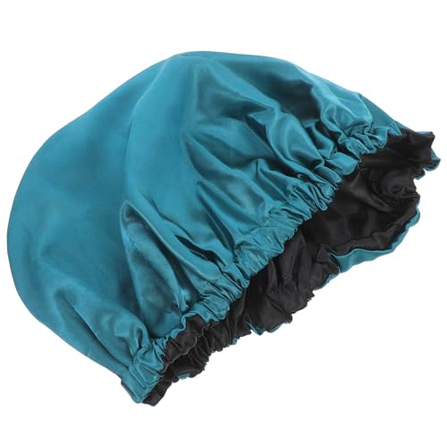 VALICLUD Elastic Haircare Hut Frauen Hut Duschhaube wiederverwendbar Haarhaube Mädchen Badekappen Schlafmütze Große Duschkappen Duschhaube für langes Haar Duschmütze Badehut Polyester Grün von VALICLUD