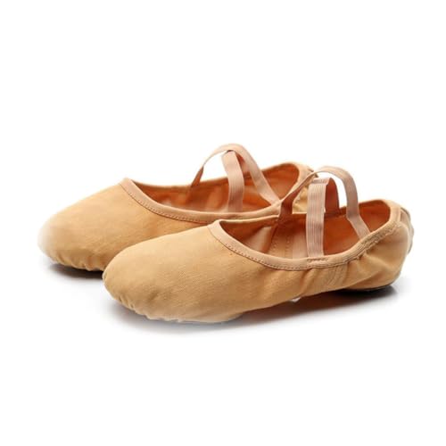 VALICLUD Elastische Damen Ballettschuhe mit Rutschfester Vollsohle Professionelle Tanzschläppchen für Yoga Ballett Jazz und Gesellschaftstanz Leichte Strapazierfähige Gymnastikschuhe in von VALICLUD