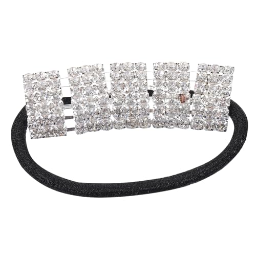 VALICLUD Elastische Haarbänder mit Strassbesatz Dehnbare Haargummis Knicke Zopfgummis für Damen und Mädchen Schonende Schmuck Accessoires als Armband Geeignet von VALICLUD