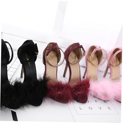 VALICLUD Elegante Damen High Heels Sandalen mit Offenem Zehenbereich Ultra Dünnem Absatz Pu material Modisch und Feminin Geeignet für Formelle Anlässe und Stilvolle Outfits von VALICLUD
