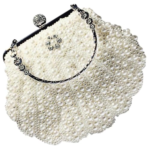 VALICLUD Elegante Damen Schultertasche Perlenverziert Kleine Umhängetasche Moderate Kapazität Stilvolle Handtasche für Alltag Dating und Arbeit Geschenkidee von VALICLUD