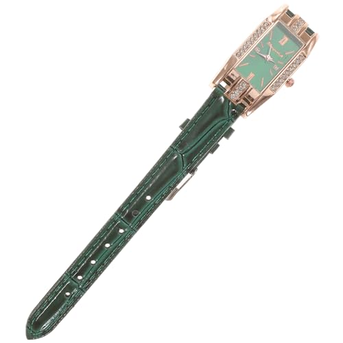 VALICLUD 1stück Damen Quartz Uhr Mit Römischem Ziffernblatt Und Eleganter Armbanduhr Und Vielseitig Für Alltag Arbeit Und Partys Grün von VALICLUD