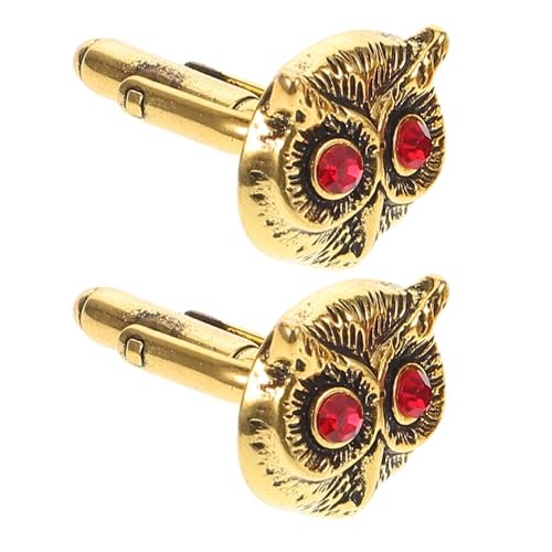 VALICLUD Elegante Eulen Manschettenknöpfe aus Robustem Legierungs material Vintage Stil Business Anzug Zubehör Modische Französische Hemd manschetten für Herren für Formelle Anlässe Wie von VALICLUD