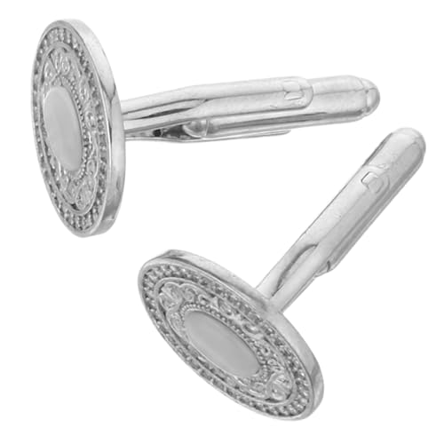 VALICLUD Elegante Französische Manschettenknöpfe mit Funkelnden Kristallen Ergonomisch Rundes Design für Herren Schont Hemdstoffe für Hochzeit Business und Formelle Anlässe von VALICLUD