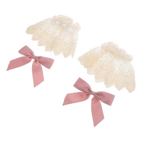 VALICLUD Elegante Handgelenkmanschetten Mit Schleife Und Spitze Weich Und Atmungsaktiv Für Lolita-kostüme Brautmode Und Veranstaltungen von VALICLUD