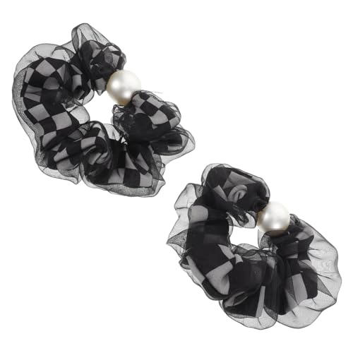 VALICLUD 2stücke Karierte Haargummis Nahtlose Haargummis Pferdeschwanzhalter Haar-accessoires Multifunktionale Haarbänder Für Damen Und Mädchen von VALICLUD