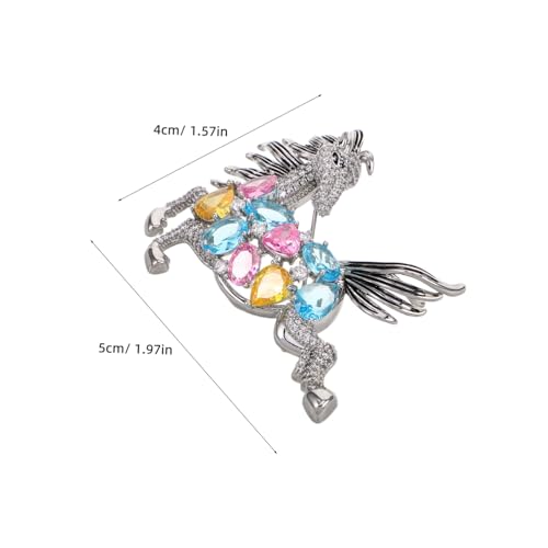 VALICLUD Elegante Pferde-brosche mit Strasssteinen für Damen und Herren Modisches Accessoire für Anzug Kleid Mantel Vielseitig für Business Partys und Festliche Anlässe von VALICLUD