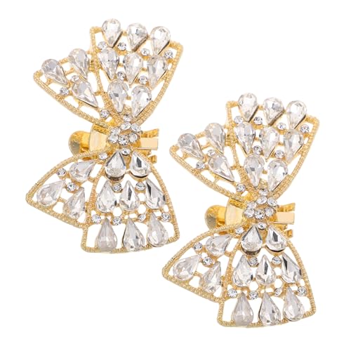 VALICLUD Elegante Strass Schuhclips mit Schleifen-design Abnehmbare Schuhschmuck-buckles aus Robustem Legierungs-material Vielseitig für Damen Hochzeit Party und Modische Schuhdekorationen von VALICLUD