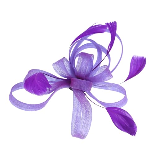 VALICLUD Eleganter Damen Fascinator Haarclip Handgefertigtes Netz und Federmaterial Leichter Brautschmuck für Vielseitige Hochzeitsstile Komfortabel und Stilvoll Perfektes Accessoire für von VALICLUD