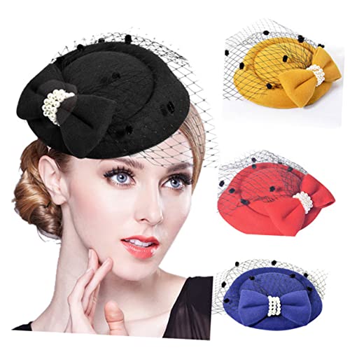 VALICLUD Eleganter Haarklip mit Bowknot Festlicher Kopfbedeckung für Damen Stilvolles Haaraccessoire für Partys und Besondere Anlässe Schwarz von VALICLUD