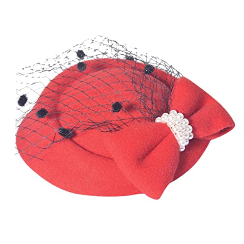 VALICLUD Eleganter Haarschmuck für Damen Rotes Haaraccessoire mit Schleifen Design für Hochzeiten Partys und Besondere Anlässe Robust und Leicht zu Perfektes Festtags Headwear von VALICLUD