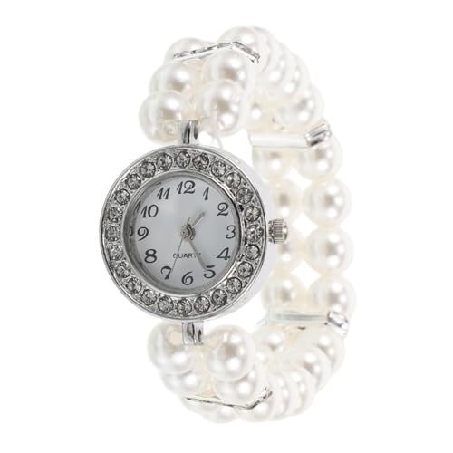 VALICLUD Elegantes Damenarmband mit Zweireihigen Perlen und Strassbesatz Dehnbarer Schmuck mit Zartem Design Vielseitiges Armband und Uhrenschmuck für Besondere Anlässe VALICLUD Elegantes Damenarmband mit Zweireihigen Perlen und Strassbesatz Dehnbarer Schmuck mit Zartem Design Vielseitiges Armband und Uhrenschmuck für Besondere Anlässe von VALICLUD