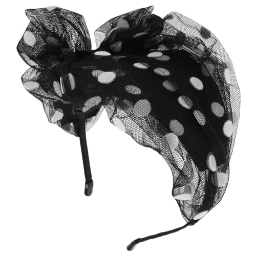 VALICLUD Modisches Netz Stirnband für Damen Breites Haarband mit Schleife Dekoratives Fascinator Haarband für Teepartys und Hochzeiten und Rutschfest von VALICLUD