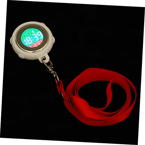 VALICLUD Taschenuhr Clip Krankenschwester Mit Schnallen-Design Kleine Hängeuhr Mit Schlüsselschnalle Für Damen Praktische Uhr Zum Anklippen von VALICLUD