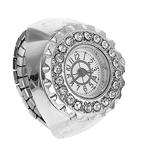 VALICLUD Elektronische Ringuhr Mit Diamantdesign Fingeruhr Als Schmuckuhr Praktische Dekorative Uhr Für Damen von VALICLUD