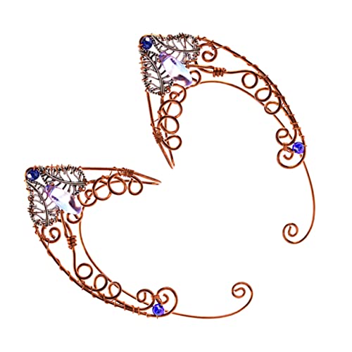 VALICLUD Elfen Ohrclips Vintage Ohrschmuck Handgefertigt Teilig Ohrknochen Clips Damen Ohrclips für Alltag und Festliche Anlässe von VALICLUD