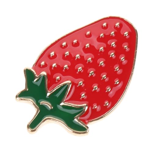 VALICLUD Elegante Erdbeer Brosche Für Männer Und Frauen Niedliche Rote Frucht Anstecknadel Aus Robustem Für Schals Taschen Modisches Accessoire VALICLUD Elegante Erdbeer Brosche Für Männer Und Frauen Niedliche Rote Frucht Anstecknadel Aus Robustem Für Schals Taschen Modisches Accessoire von VALICLUD