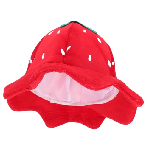 VALICLUD Erdbeerhut Cosplay-partyhut Karnevalsparty-verkleidungshut Kopfbedeckung Karneval Kopfschmuck Karneval Kopf Cosplay -hut Karnevals-foto-requisite Vlies Rot von VALICLUD