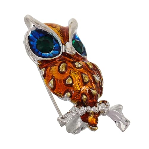 VALICLUD Eulenbrosche Anstecknadel Einzigartige Tierbrosche Für Kleidung Hüte Und Taschen Detailreiche Verarbeitung Stilvolles Accessoire Für Männer Und Frauen Kreatives Geschenk Für Freund von VALICLUD