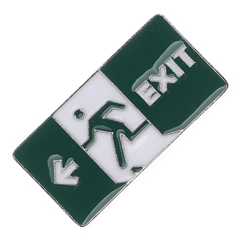 VALICLUD Exit Sicherheitsbrosche Nachtleuchtend Metall Anstecknadel für Damen und Herren Modisches Accessoire für Mantel Cardigan und Tasche Einzigartiges Design mit Leuchtender Funktion von VALICLUD