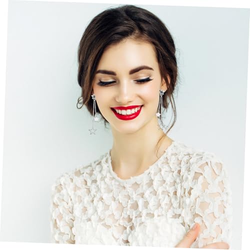 VALICLUD Sternform Geometrische Ohrringe Mit Quaste Für Damen Lange Baumelnde Ohrhänger Stern-quastenohrringe Für Frauen Geometrische Ohrstecker Mit Kordel Schmuck Für Partys Und Alltag von VALICLUD